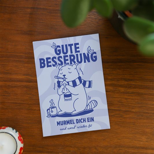 'Gute Besserung' Grußkarte