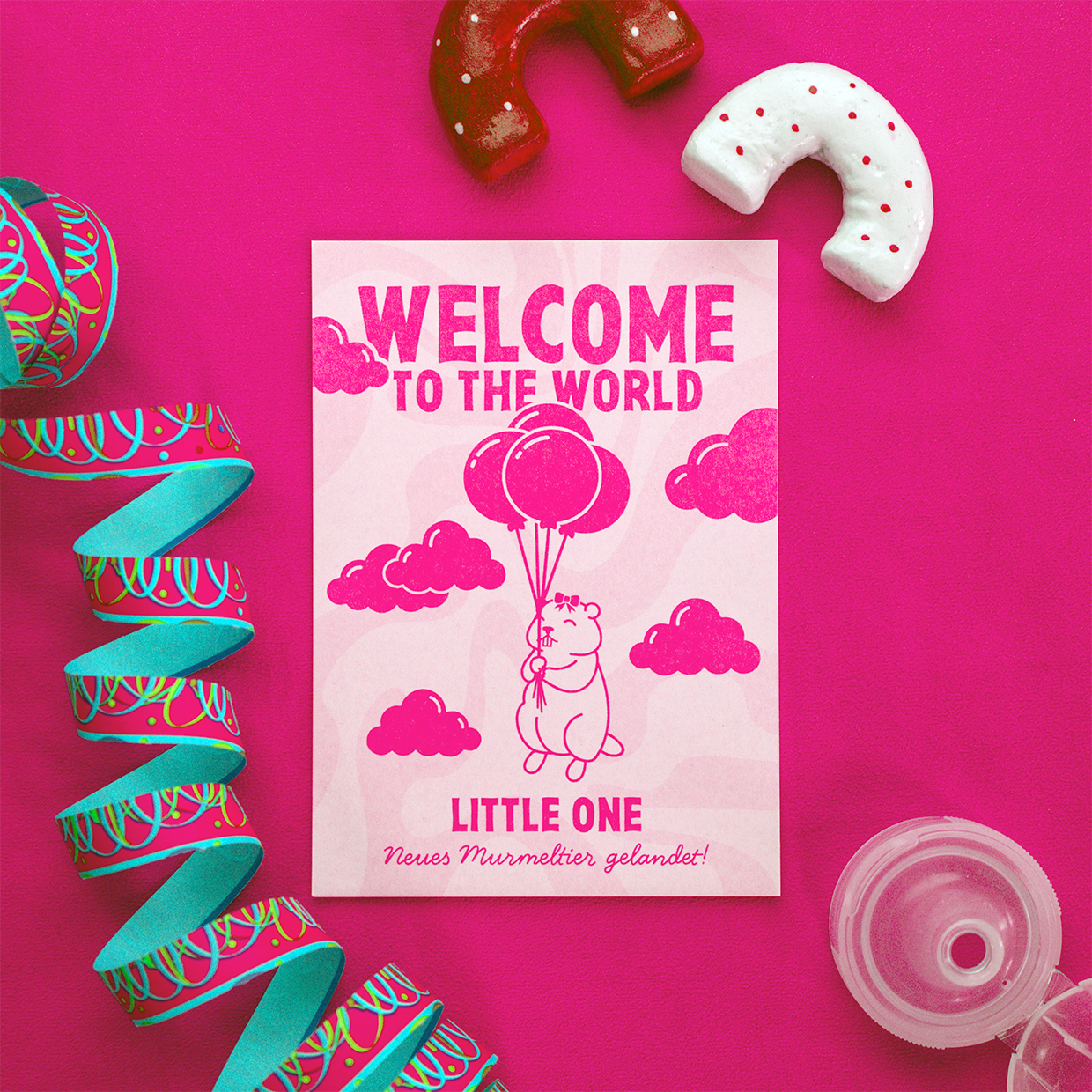 'Welcome to the World' Grußkarte