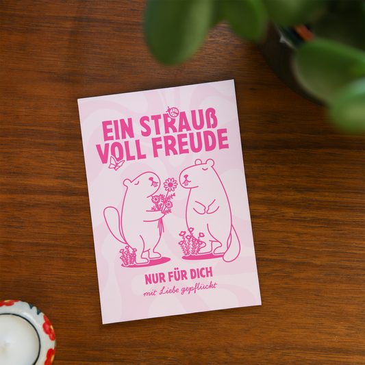 'Ein Strauß voll Freude' Grußkarte