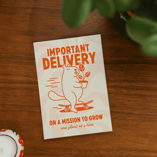 'Important Delivery' Grußkarte