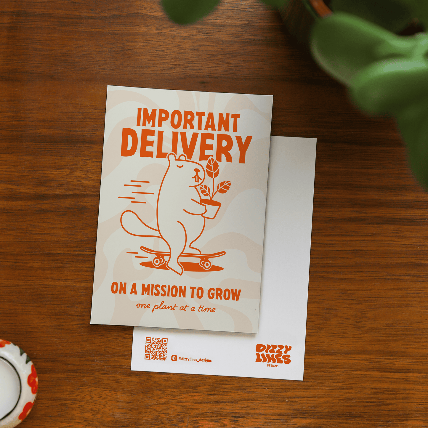 'Important Delivery' Grußkarte