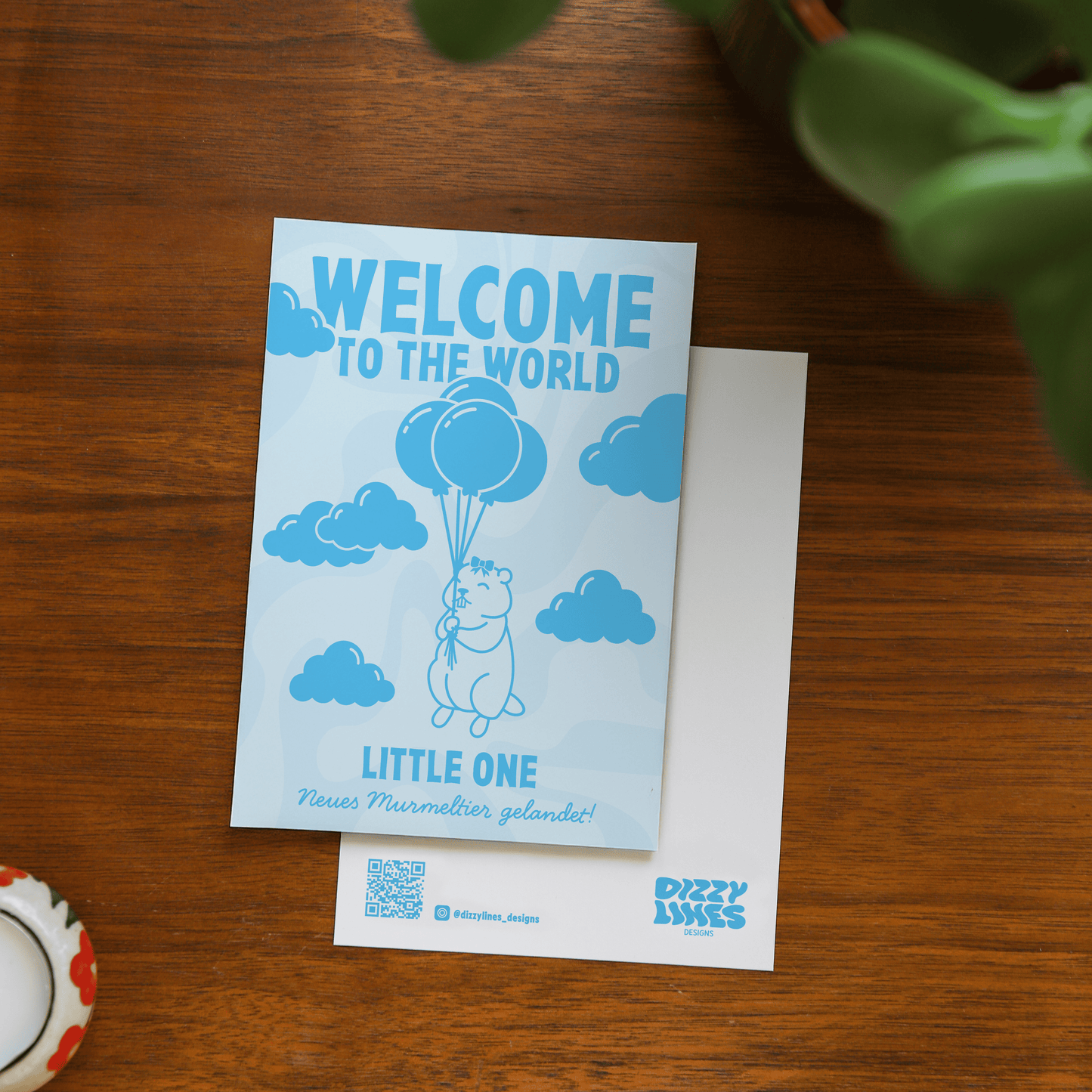 'Welcome to the World' Grußkarte