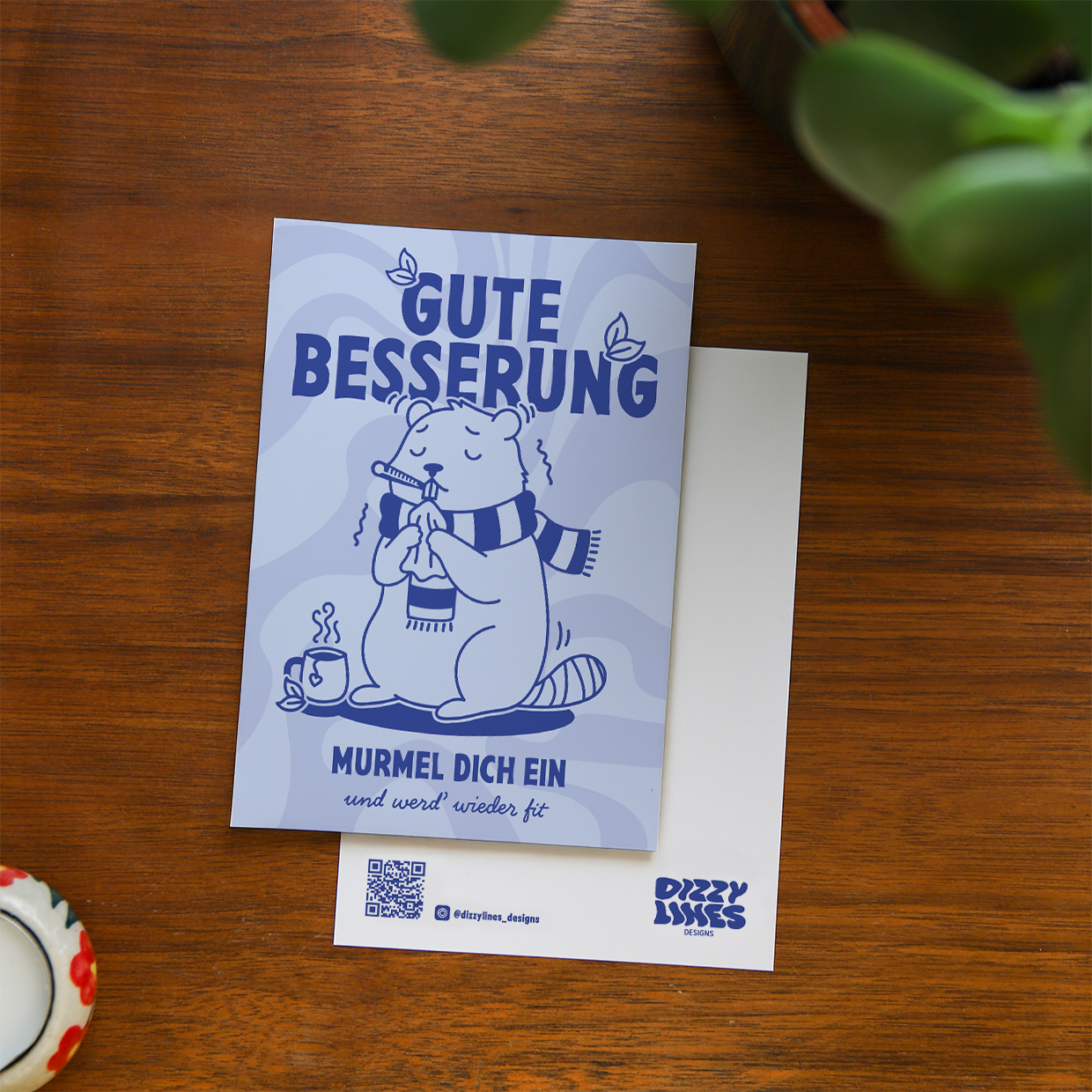 'Gute Besserung' Grußkarte