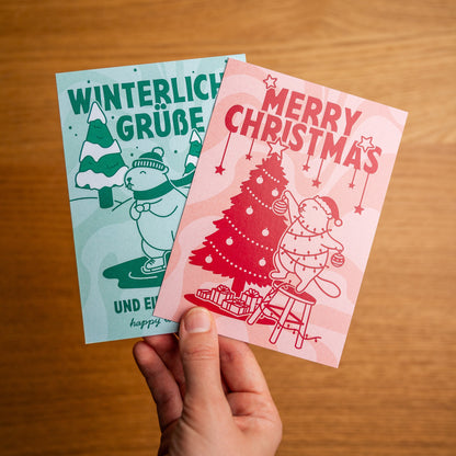 'Christmas' Grußkarten