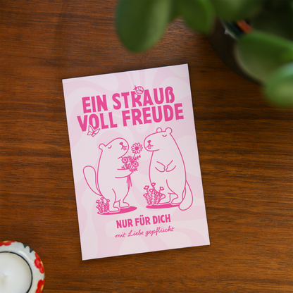 'Ein Strauß voll Freude' Grußkarte