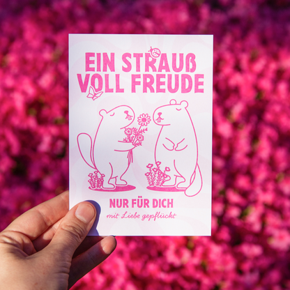 'Ein Strauß voll Freude' Grußkarte